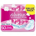 Always Breathable Soft 50 Pads - Long