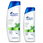 Head & Shoulders Anti-Dandruff Shampoo, Menthol Refresh - 400ml+ 200ml