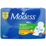 Modess Regular Cottony Soft Cover Wings 8 Pads