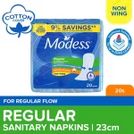 Modess Regular Cottony Soft Cover Non Wings 20 Pads