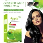 Apple Fruit Black Hair Cream Natural Black Hair Dye - 500ml+500ml