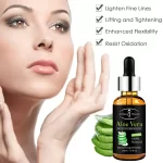 Aichun Beauty Aloe Vera Moisturizing & Brightening Face Serum (Black) - 30ml - Image 6