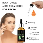 Aichun Beauty Aloe Vera Moisturizing & Brightening Face Serum (Black) - 30ml - Image 2