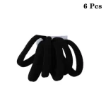Black Rubber Bands - 6 Pcs - Image 3
