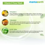Mamaearth Vitamin C Face Wash With Vitamin C & Turmeric - 100ml - Image 4