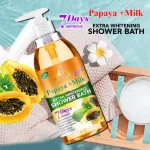 Roushun 2 in 1 Papaya + Milk Shower Bath - 1300ml - Image 3