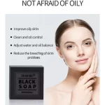 Dr.Rashel Black Soap Collagen & Charcoals Deep Cleansing - 100g - Image 3