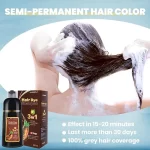 Meidu Hair Dye Shampoo 3 in 1 ( Coffee Brown ) - 500ml - Image 3