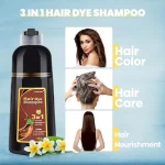 Meidu Hair Dye Shampoo 3 in 1 ( Coffee Brown ) - 500ml - Image 4