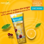 Everyuth Naturals Brightening Lemon & Cherry Face Wash - 2 × 150g - Image 3