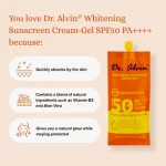 Dr. Alwin Whitening Sunscreen Cream Gel SPF 50 + 50ml - Image 6