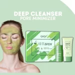 QXQY Green Cleansing Mask Stick & Multi-Effect Protective Cream - 50g+50g - Image 2