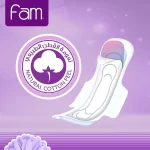 Fam Natural Cotton Feel Maxi Thick Folded With Wings Super Sanitary Pads 10 Pcs - Image 6