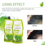 Apple Fruit Black Hair Cream Natural Black Hair Dye - 500ml+500ml - Image 4