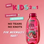 Garnier Ultra Doux Kids 2 in 1 Shampoo & Detangler Cherry & Soft Almond - 400ml - Image 2
