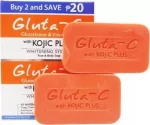 Gluta-C Kojic Plus Face And Body whitening Soap with Glutathione and Vitamin C (2 x 60 g)