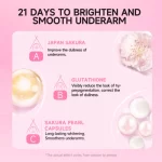 Gmeelan Sakura Gluta Brightening Underarm Cream - 30g - Image 6