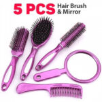 Hair Brush and Mirror 5 Pc Set - Image 2