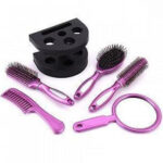 Hair Brush and Mirror 5 Pc Set
