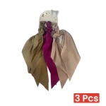 Hair Ties Elastic Satin Ponytail Holder for Women Girls - 3 pcs (541352) - Image 2