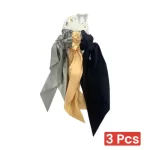 Hair Ties Elastic Satin Ponytail Holder for Women Girls - 3 pcs (541352) - Image 4
