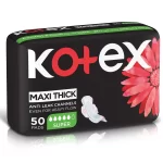 Kotex Maxi Thick Anti Leak Channels Even For Heavy Flow(Super) - 50 Pads