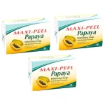 Maxi Peel Papaya Whitening Soap - 3Pcs × 135g (Offer)