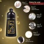 Meidu Hair Dye Shampoo 3 in 1 (2.0 Natural Black) - 500ml - Image 5