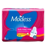 Modess Cottony Soft Cover Long Body Adapt With Wings 8 Pads