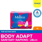 Modess Cottony Soft Cover Long Body Adapt With Wings 8 Pads - Image 2