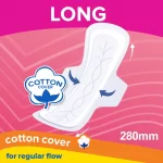 Modess Cottony Soft Cover Long Body Adapt With Wings 8 Pads - Image 3