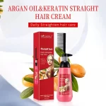Mokeru Argan Oil & Keratin Straight Hair Cream - 150ml - Image 6