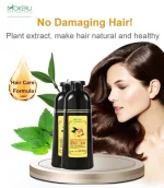 Mokeru Shampoo with Ginger Essence Black Hair Dye Shampoo - 500ml - Image 5