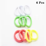 Multi-Colored Rubber Bands - 6 Pcs