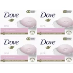 Dove Pink Soft & Smooth Skin Soap Bar - 4 x 135g