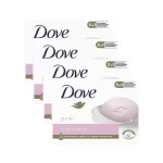 Dove Pink Soft & Smooth Skin Soap Bar - 4 x 135g - Image 2