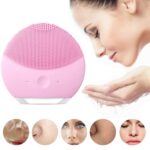 Forever Facial Cleanser Massage Brush, silicone rechargeable electric facial cleanser, deep cleaning, brighten skin, compact and soothing - Light Pink - Image 3