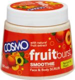 COSMO fruitburst apricot & peach face & body scrub, 500 ml