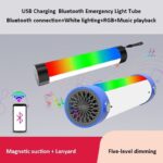 USB charging bluetooth emergency light tube bluetooth connection + white light + music playback - Image 3