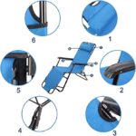 Outdoor folding chair - Blue color - Image 3