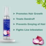 Earthgenix crystal hair serum with red onion & flax seeds oil - 100ml - Image 2
