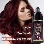 Disaar Collagen Argan Oil Speedy Hair Color Burgundy Red Shampoo - 400ml - Image 2