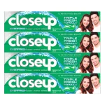 Closeup Triple Fresh Formula Gel Toothpaste Menthol Fresh Value Pack 4 x 120 ml - Image 2