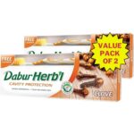 Dabur Herbal Cavity Protection Clove Toothpaste 2 x 150 g + Toothbrush - Image 2