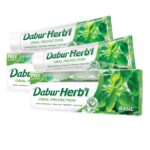 Dabur Herbal Basil Oral Protection Toothpaste Basil 2 x 150 g + Toothbrush