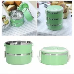 Stainless steel ware lunch box pp material 3 layer - Image 2