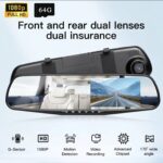 Dual Camera Rear View Mirror Tachograph - Image 2