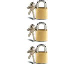 Copper 3pcs mini lock pack with key for luggage