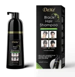 Dexe Black Hair Shampoo Instant Hair Blackening Dye - 400ml × 2 Pcs