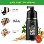 Dexe Black Hair Shampoo Instant Hair Blackening Dye - 400ml × 2 Pcs - Image 3